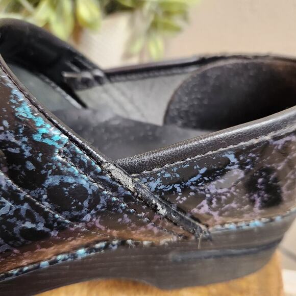 Dansko Black and Green Slip On Clogs Comfort Shoes Size 39 - Picture 5 of 15